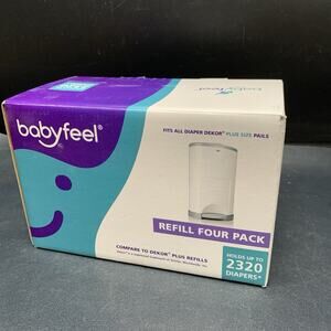Babyfeel Refill Pack Holds up to 2320 Diapers Fit All Dekor Plus Sz Diaper Pails